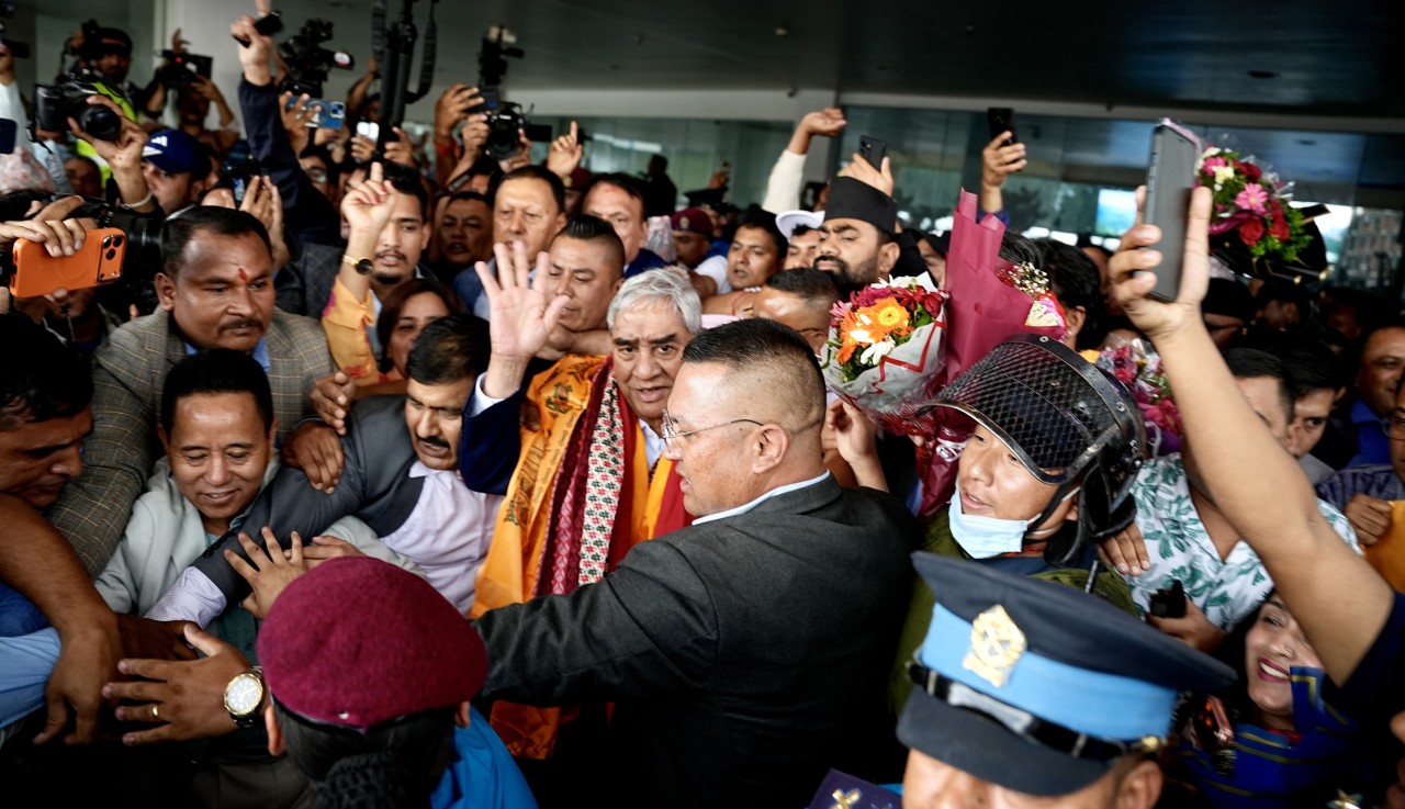 पूर्व प्रधानमन्त्री देउवा स्वदेश फिर्ता , जारी गरे यस्तो अपिल