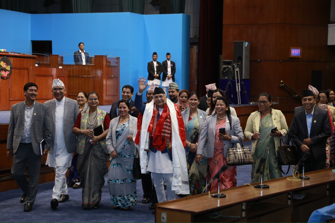प्रधानमन्त्री ओलीलाई दुई तिहाइ विश्वासको मत