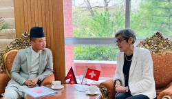 गृहमन्त्री गुरुङसँग स्वीस राजदूतको शिष्टाचार भेटघाट