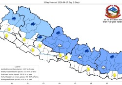 पश्चिमी र स्थानीय वायुको प्रभावः केही स्थानमा वर्षा र हिमपात,  तराईमा गर्मी