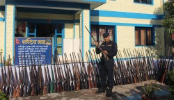 म्याग्दीमा एक सय पन्ध्र थान बन्दुक बरामद