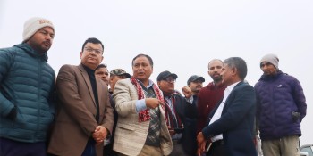 मन्त्री घिसिङ र महानिर्देशक बरालद्वारा महाकाली सिँचाइ तेस्रो चरण आयोजनाको निरीक्षण